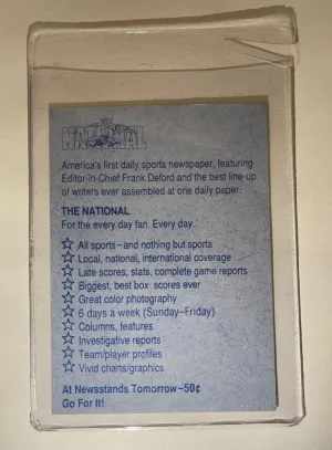 1990 THE NATIONAL SPORTS DAILY PROMO EWING X MICHAEL JORDAN - $200 APR W COA!!!!