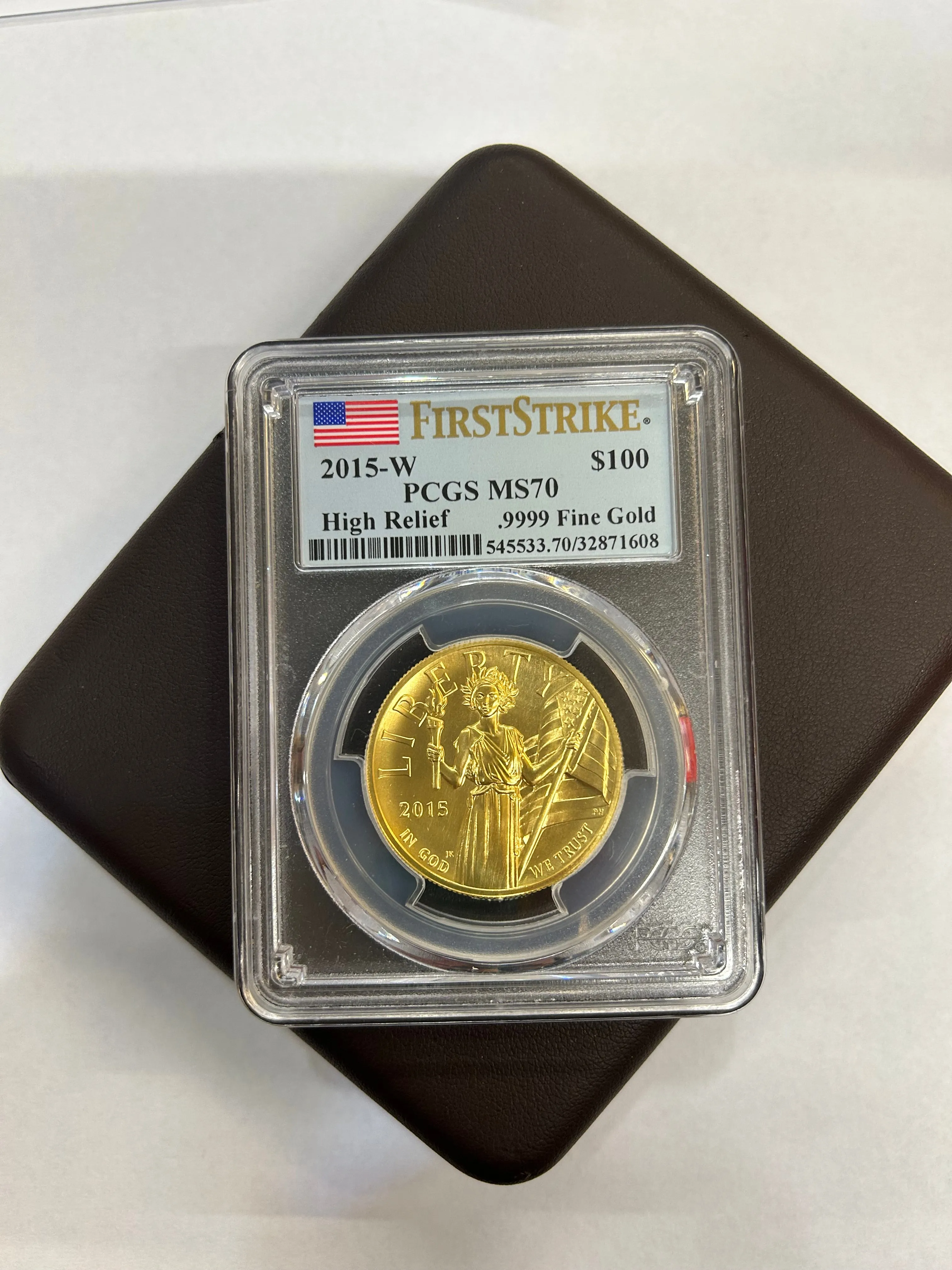 2015-W MS70 PCGS HIGH RELIEF LIBERTY $100 UNC. PURE GOLD COIN - $5K APR w COA!!!