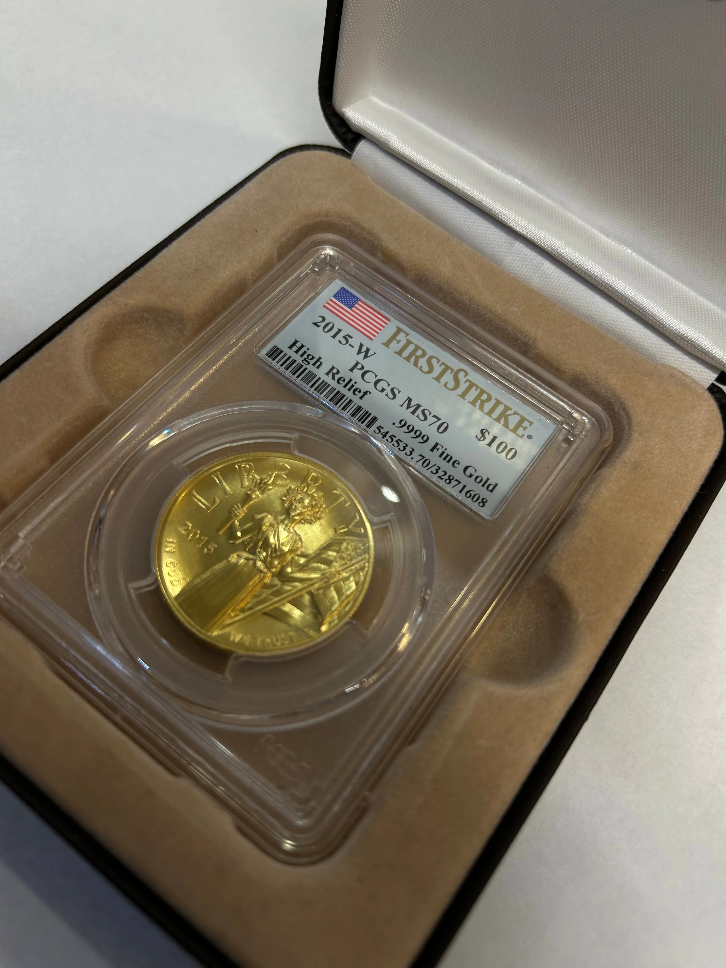 2015-W MS70 PCGS HIGH RELIEF LIBERTY $100 UNC. PURE GOLD COIN - $5K APR w COA!!!
