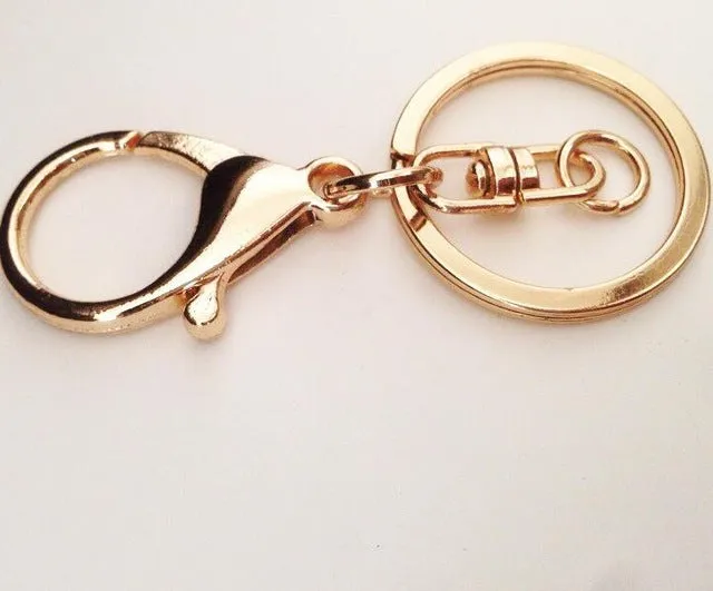 2016 Fashion 13 Colors Rabbit Fur Keychain Ball PomPom Cell Phone Car Keychain Pendant Handbag Gold/Silver Metal Charm Key Ring