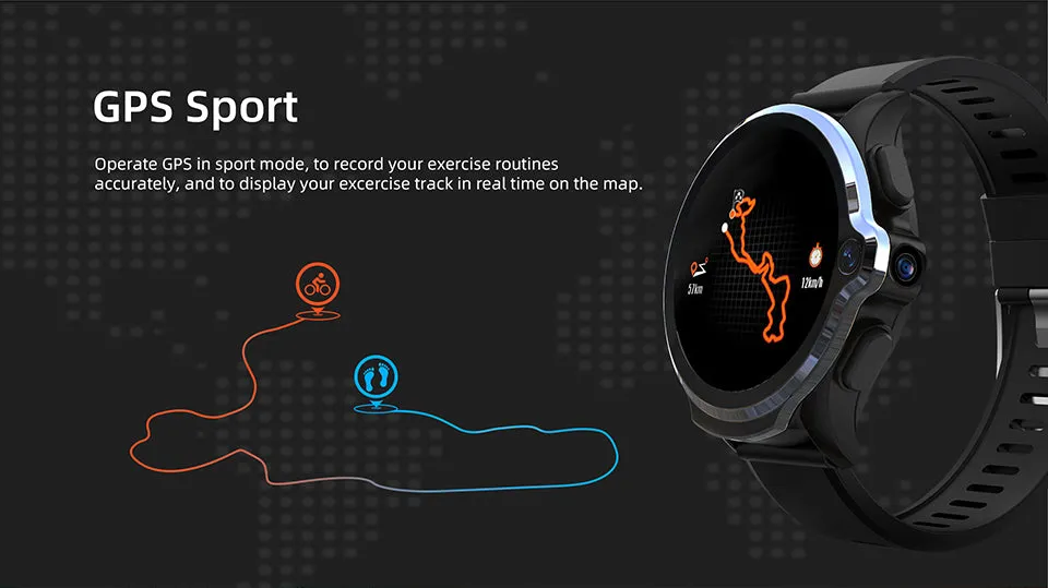 2020 Newest Smart Watch SIM Card Bluetooth Phone Call GPS Smartwatch Heart Rate Blood Pressure Monitoring Sports Modes Men Women