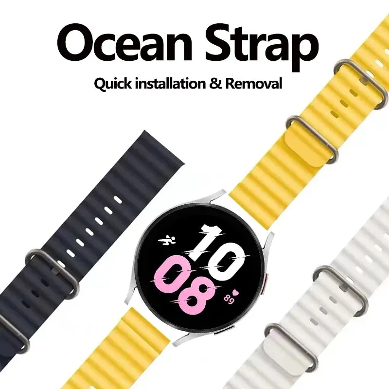 22MM OCEAN LOOP SILICON STRAPS FOR HUAWEI WATCH GT2 PRO, GT3 46MM, GT3 PRO, WATCH 3 PRO, WATCH 4