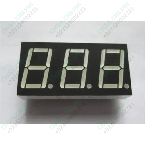 3 Digit 7 Segment Common Anode Red Color Display