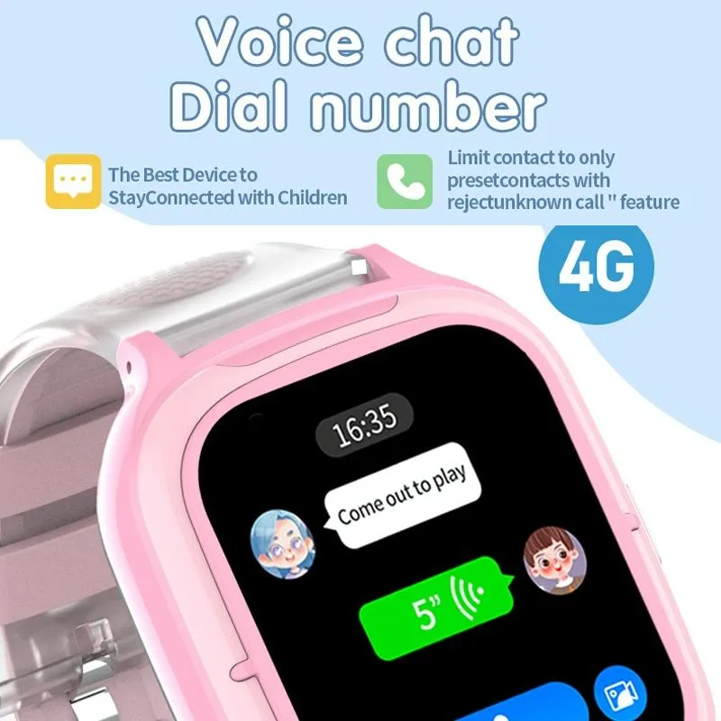 4G Kids Smart Phone Positioning Watch Ip67 Waterproof / Video / Voice Calling