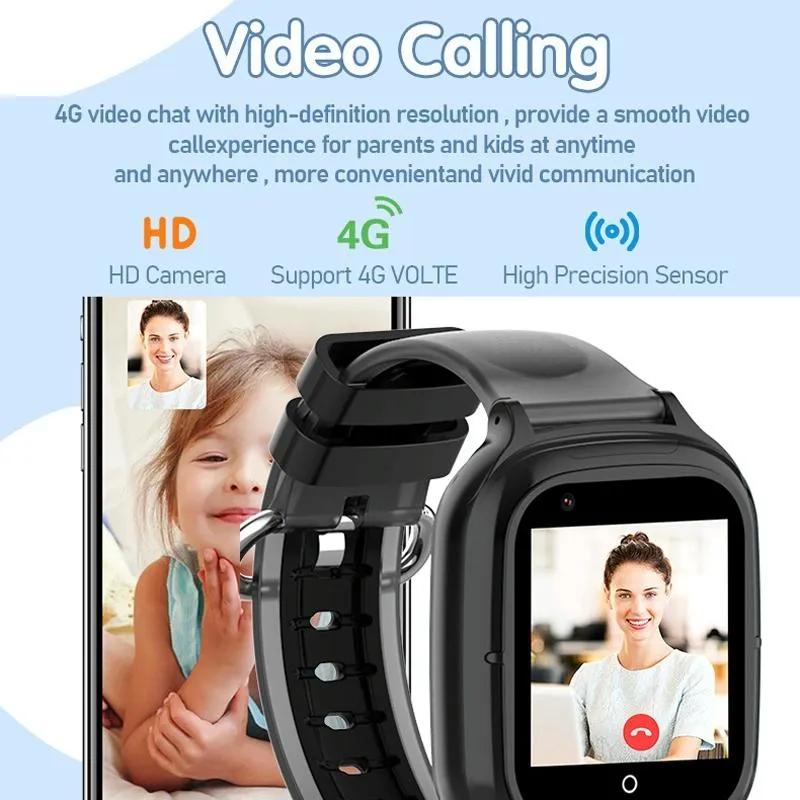 4G Kids Smart Phone Positioning Watch Ip67 Waterproof / Video / Voice Calling