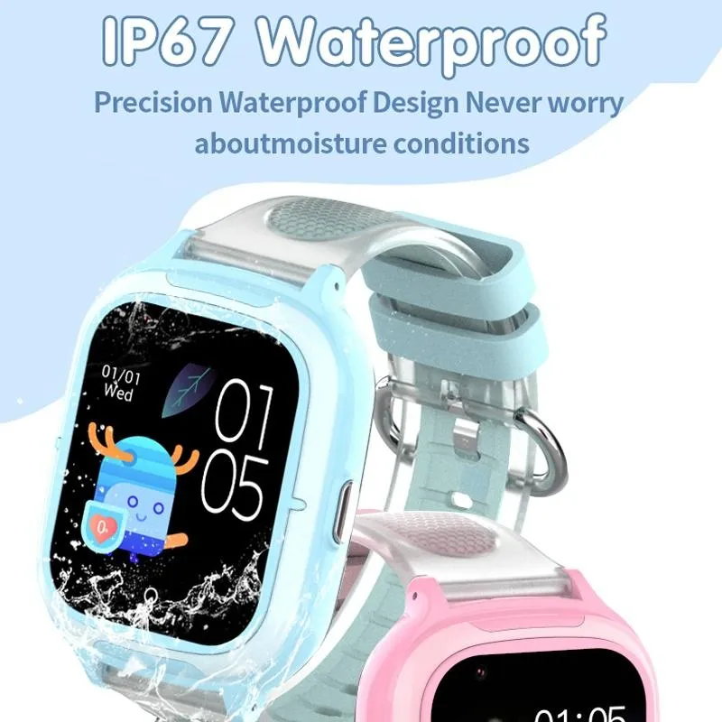 4G Kids Smart Phone Positioning Watch Ip67 Waterproof / Video / Voice Calling