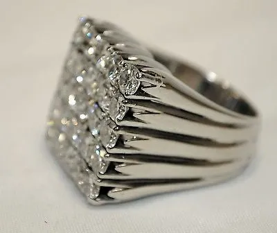 5.75 Carat Diamond Statement Ring in 18K White Gold - $30K VALUE