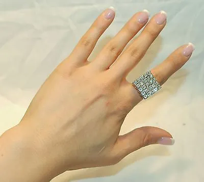 5.75 Carat Diamond Statement Ring in 18K White Gold - $30K VALUE