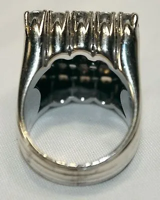 5.75 Carat Diamond Statement Ring in 18K White Gold - $30K VALUE