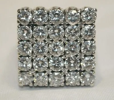 5.75 Carat Diamond Statement Ring in 18K White Gold - $30K VALUE