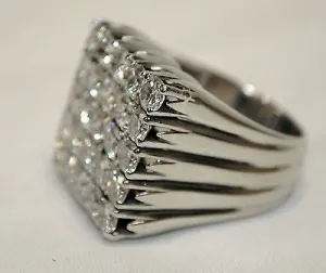 5.75 Carat Diamond Statement Ring in 18K White Gold - $30K VALUE