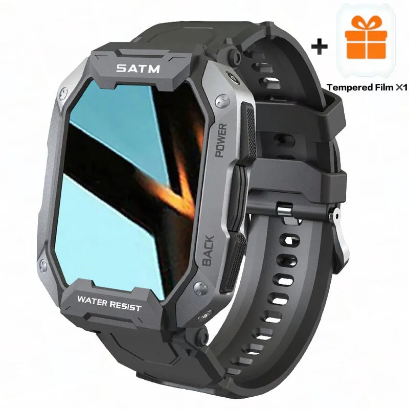 5atm Military Smartwatch Men For Android Xiaomi Ios Ip68 Waterproof Sports Watches Blood Pressure Oxygen 380 mAh Smart Watch Men
