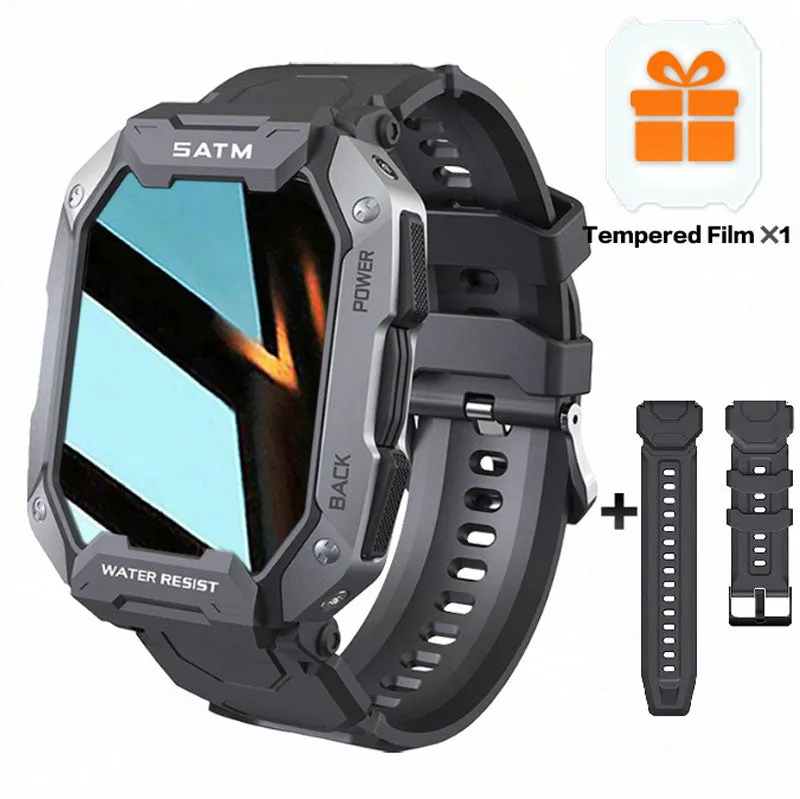 5atm Military Smartwatch Men For Android Xiaomi Ios Ip68 Waterproof Sports Watches Blood Pressure Oxygen 380 mAh Smart Watch Men