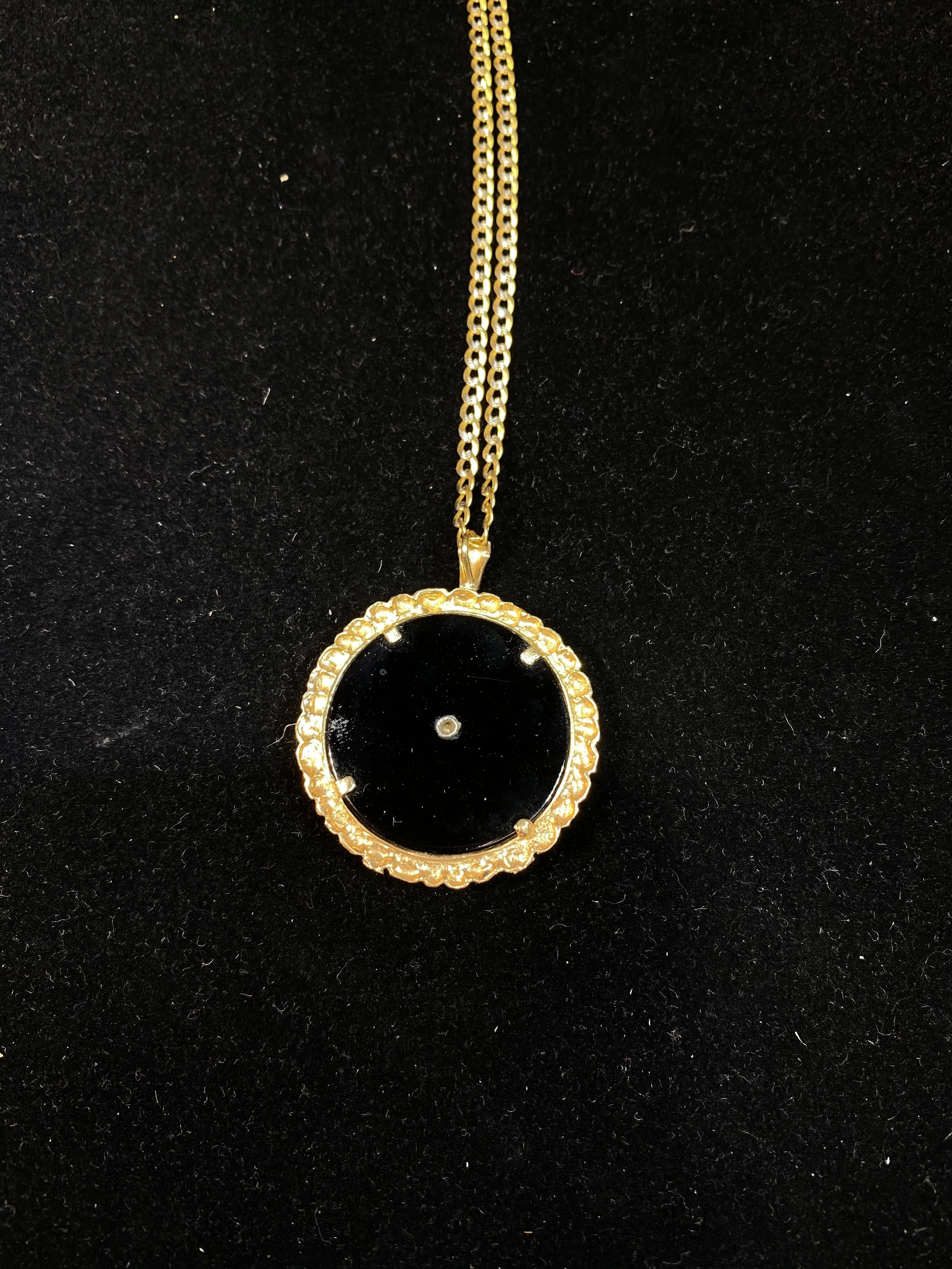 Albanian Crest Unique YG 45 Diamonds/ 2 Rubies/Bk Enamel Necklace - $12K Appraisal Value! }
