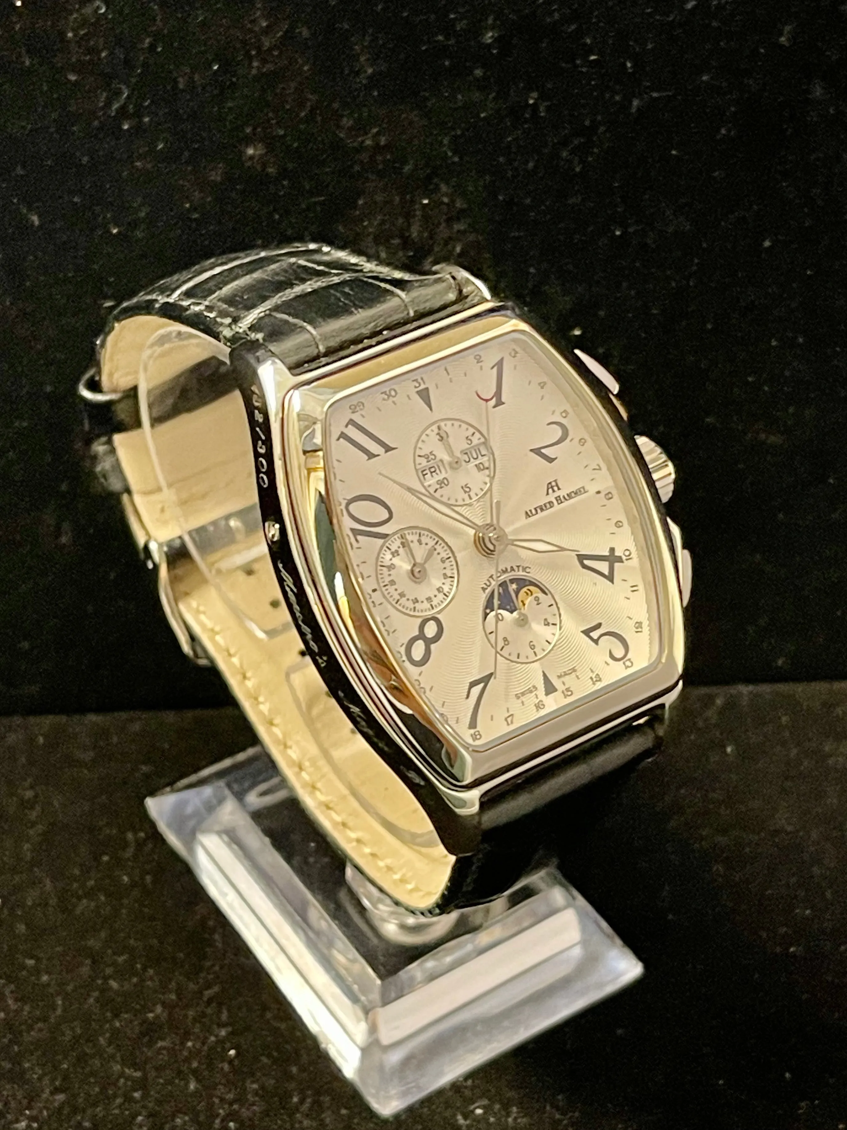 Alfred Hammel Jumbo Chronograph SS Automatic Men's Wrist Watch - $10K APR w/ COA