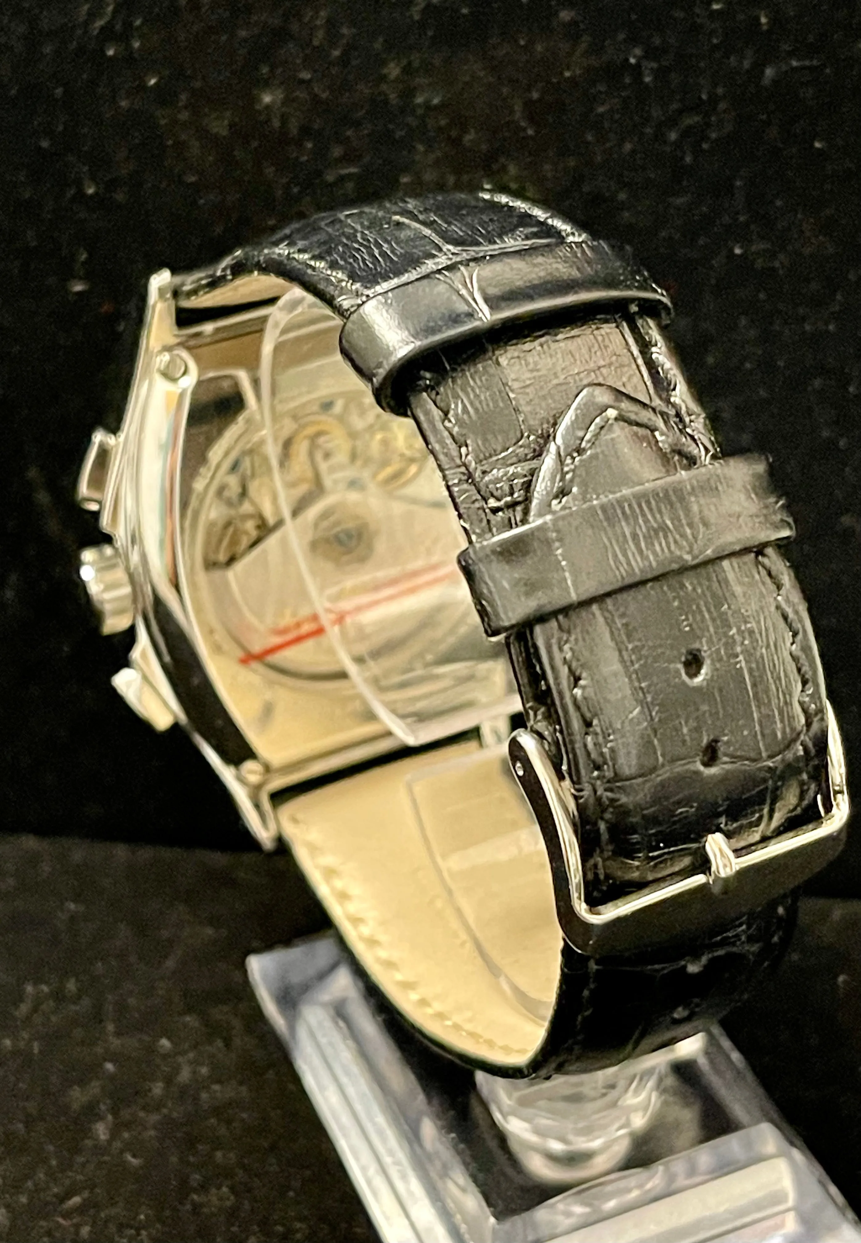 Alfred Hammel Jumbo Chronograph SS Automatic Men's Wrist Watch - $10K APR w/ COA