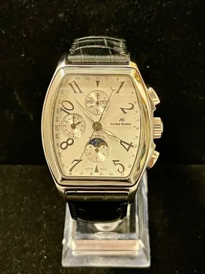 Alfred Hammel Jumbo Chronograph SS Automatic Men's Wrist Watch - $10K APR w/ COA