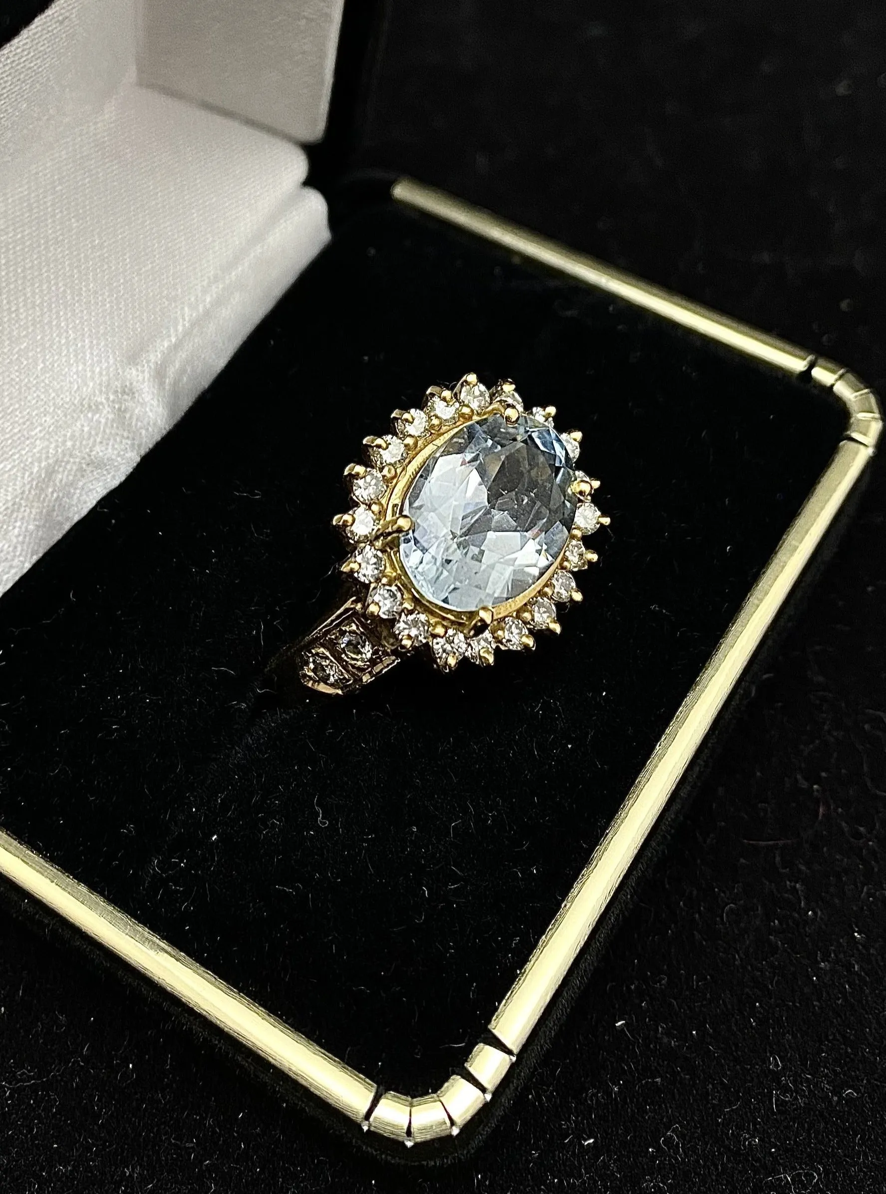 Amazing 6 Ct. Aquamarine Ring with 24-Diamonds! - $25K Appraisal Value w/ CoA!