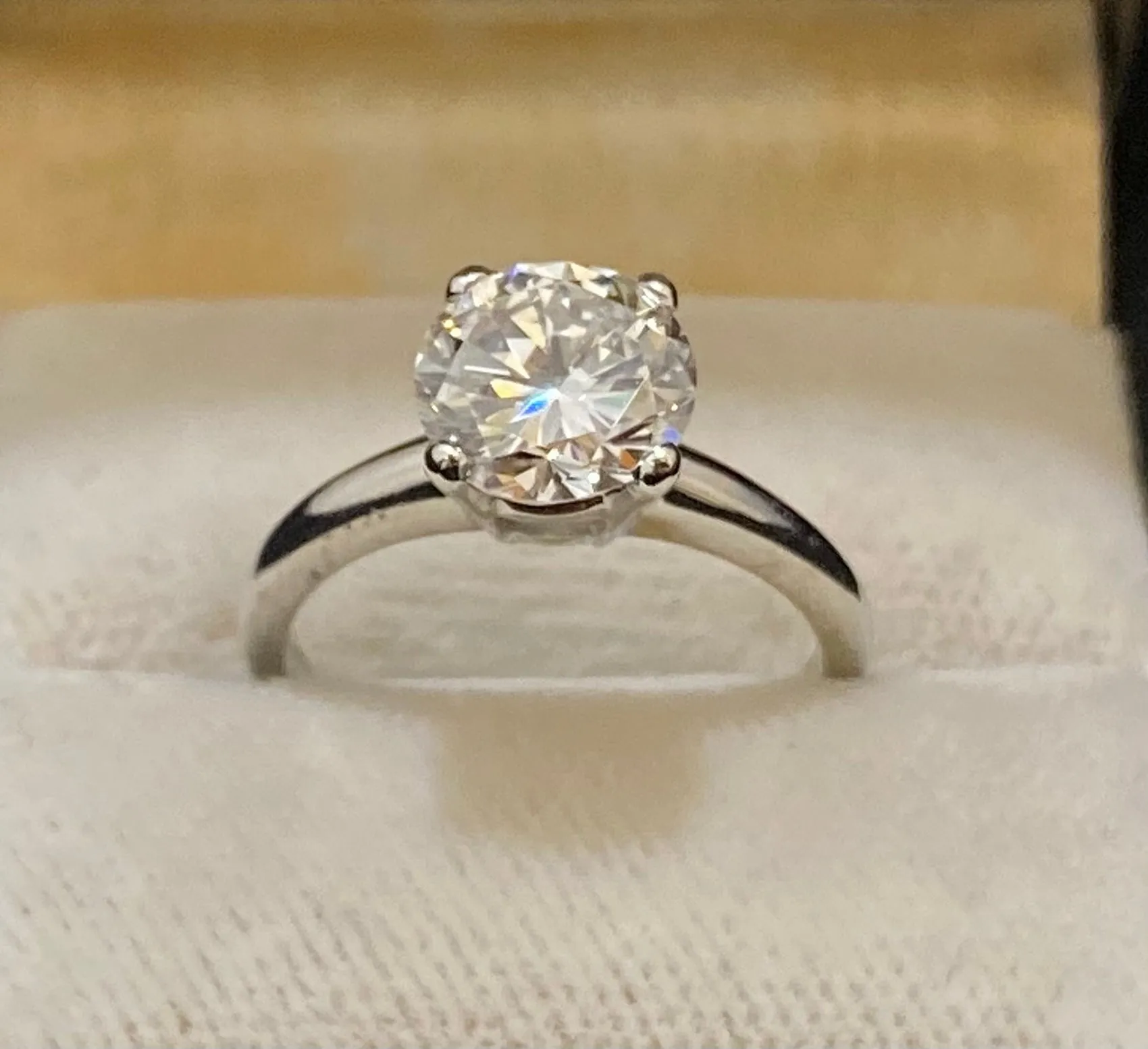 Amazing Platinum & Diamond Solitaire Engagement Ring - $80K Appraisal Value w/CoA}