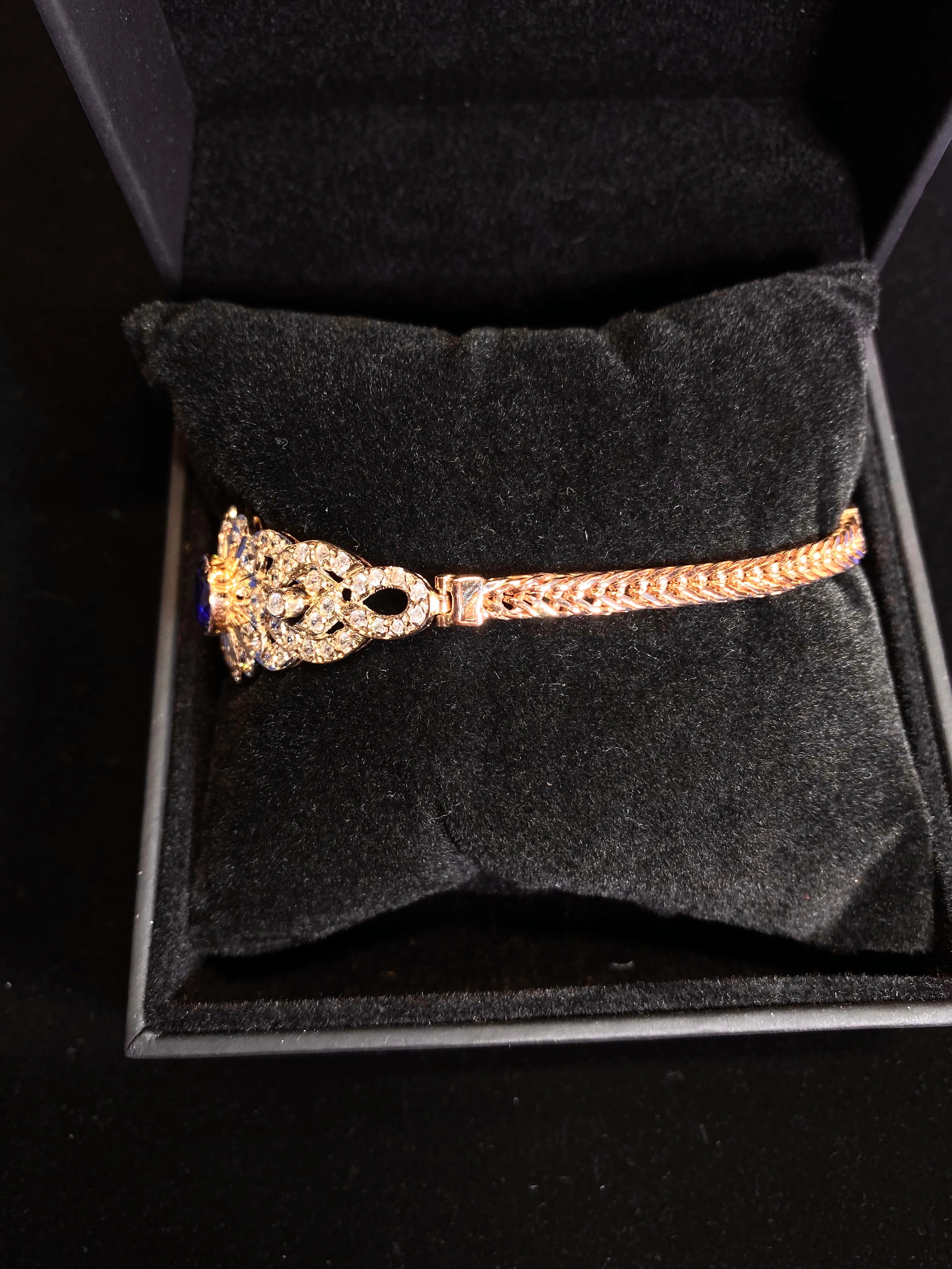 AMAZING Two-Color Rose/White Gold Sapphire & Diamond Bracelet - $20K APR Value w/ CoA!