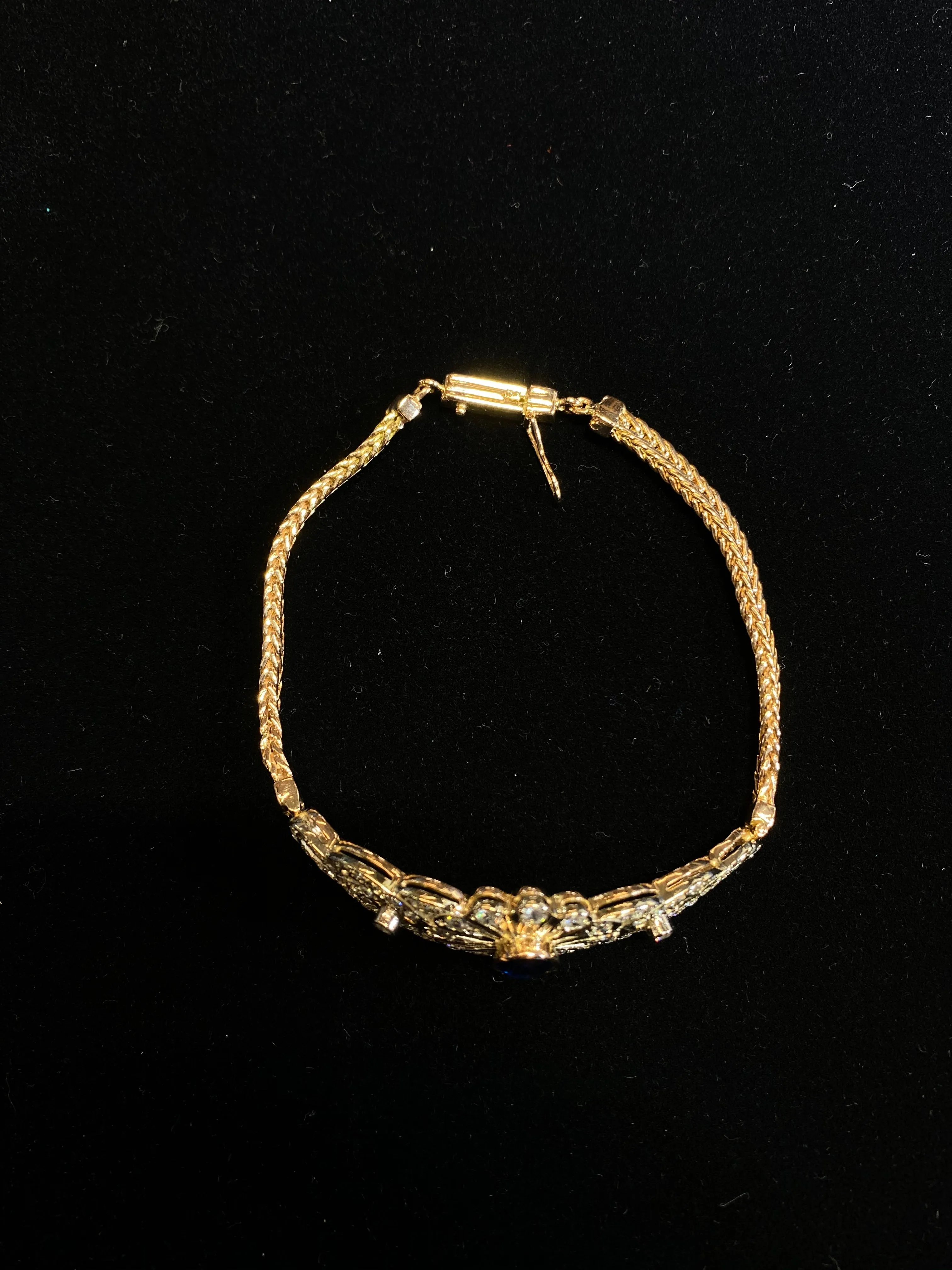 AMAZING Two-Color Rose/White Gold Sapphire & Diamond Bracelet - $20K APR Value w/ CoA!