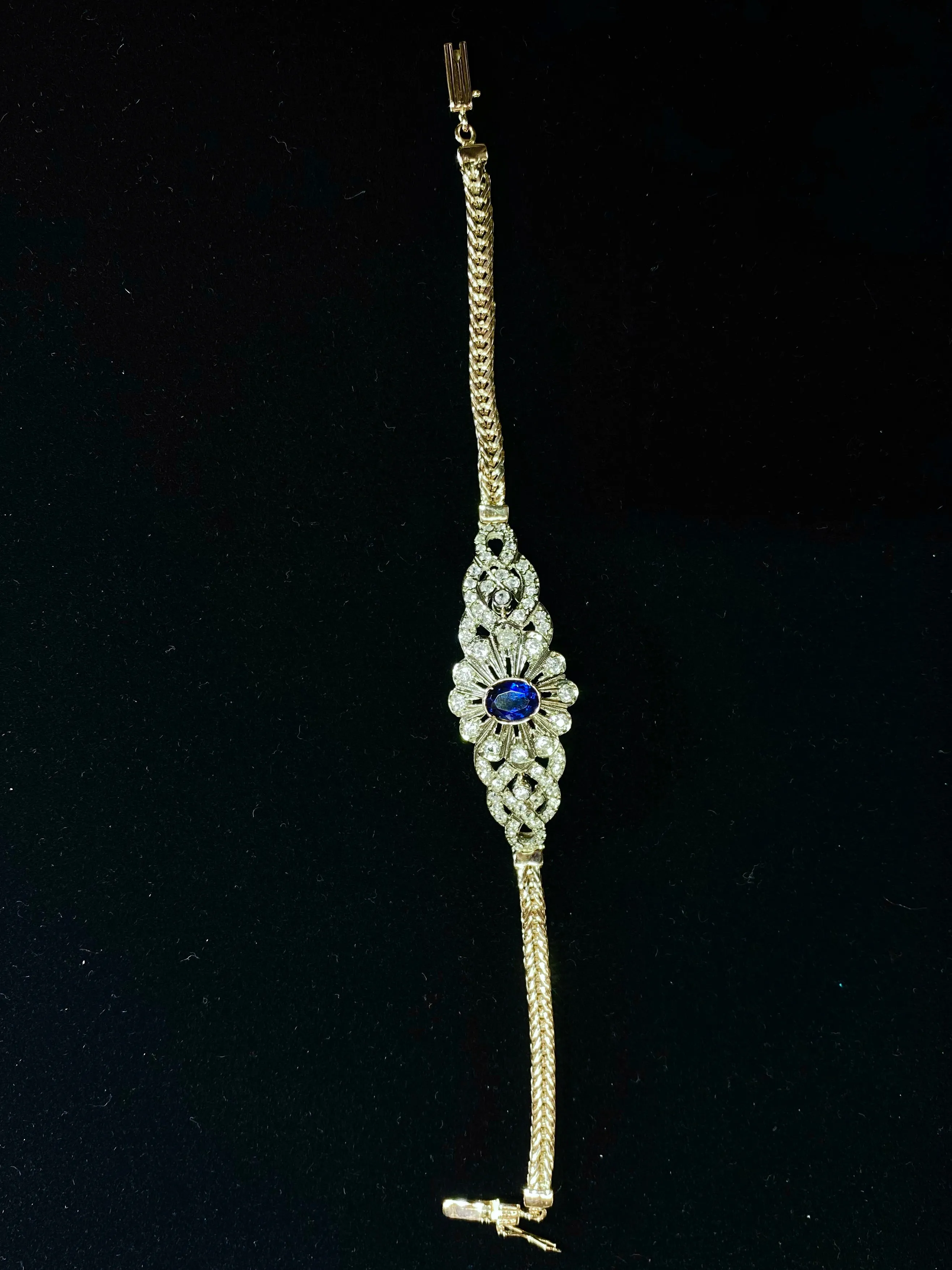 AMAZING Two-Color Rose/White Gold Sapphire & Diamond Bracelet - $20K APR Value w/ CoA!