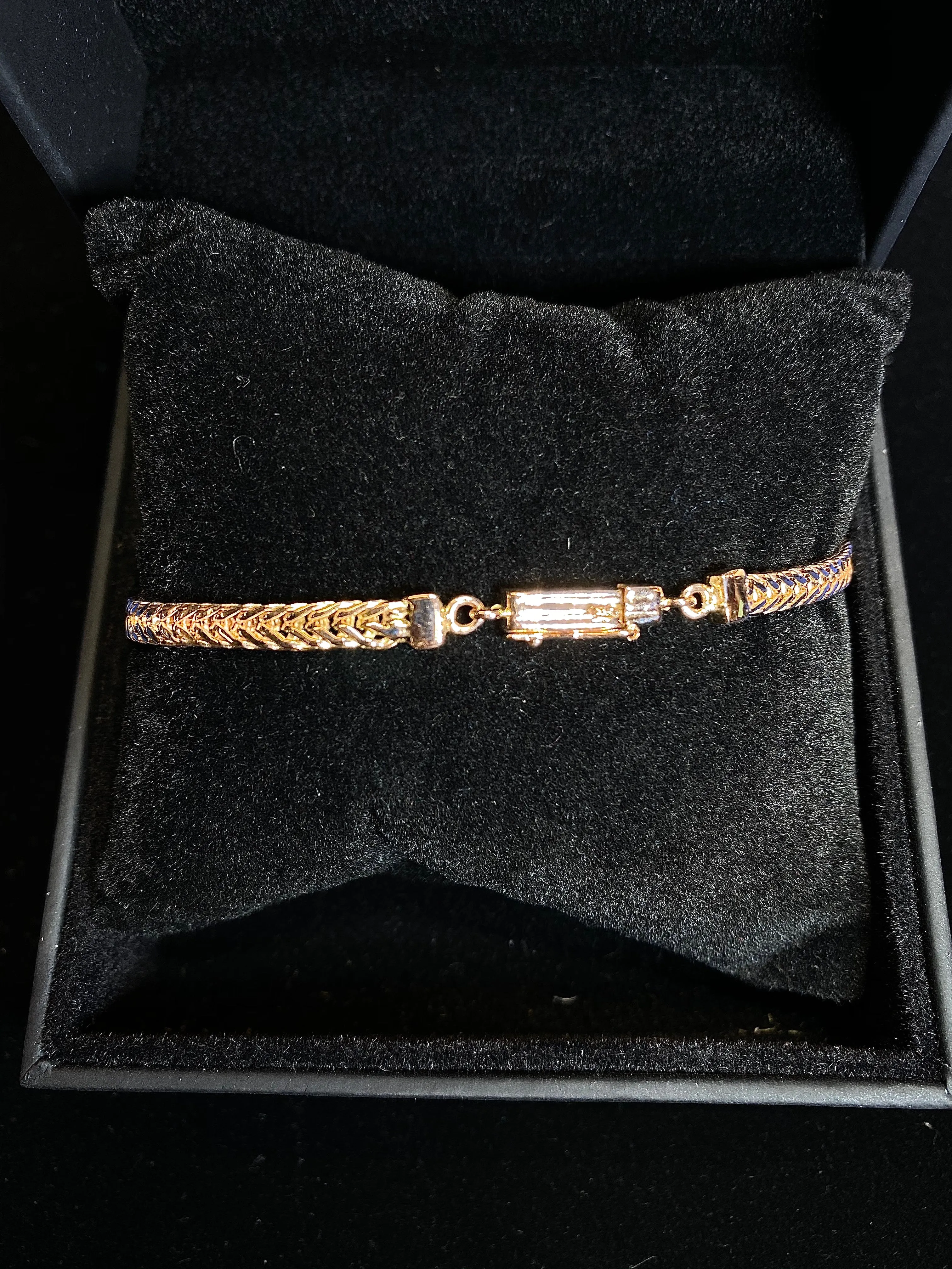 AMAZING Two-Color Rose/White Gold Sapphire & Diamond Bracelet - $20K APR Value w/ CoA!