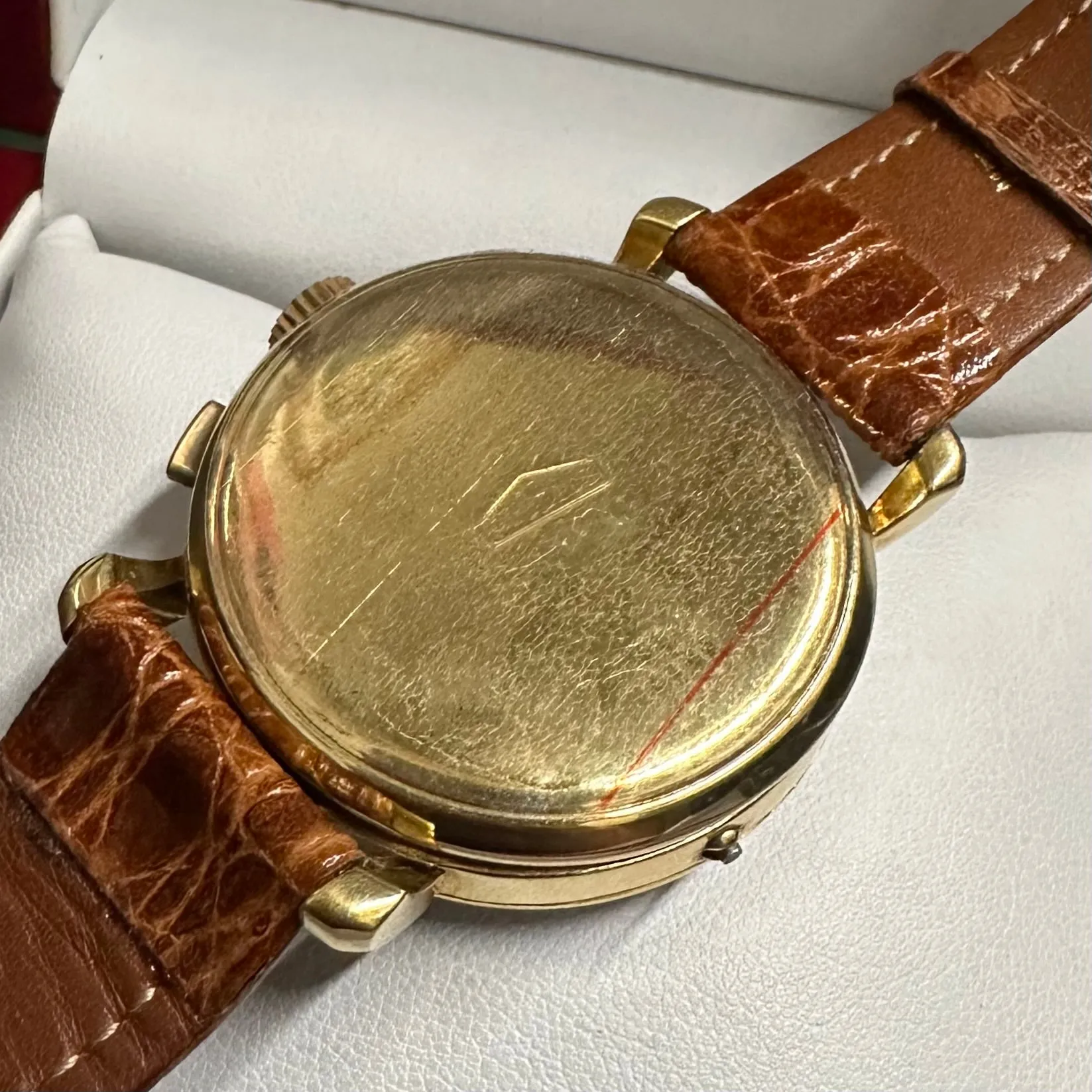 ANGELUS Chronodato Mechanical 18K Yellow Gold Triple Date Watch-$30K APR w/ COA!