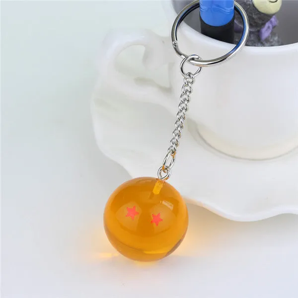 Anime Dragon Ball Z Keychain PVC 1-7 Stars Balls Figure Pendant Classic Cartoon Key chain Holder Souvenirs Keyring Entertainment