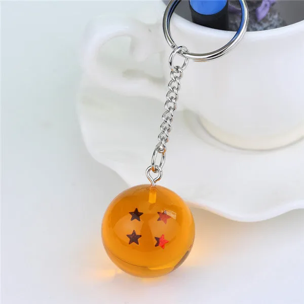 Anime Dragon Ball Z Keychain PVC 1-7 Stars Balls Figure Pendant Classic Cartoon Key chain Holder Souvenirs Keyring Entertainment