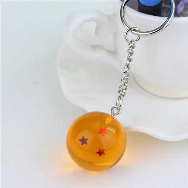 Anime Dragon Ball Z Keychain PVC 1-7 Stars Balls Figure Pendant Classic Cartoon Key chain Holder Souvenirs Keyring Entertainment