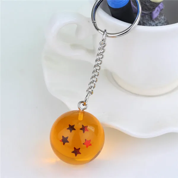 Anime Dragon Ball Z Keychain PVC 1-7 Stars Balls Figure Pendant Classic Cartoon Key chain Holder Souvenirs Keyring Entertainment
