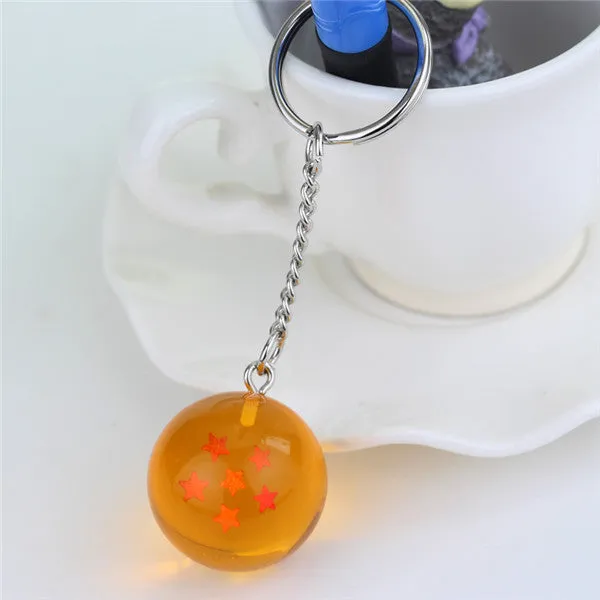 Anime Dragon Ball Z Keychain PVC 1-7 Stars Balls Figure Pendant Classic Cartoon Key chain Holder Souvenirs Keyring Entertainment