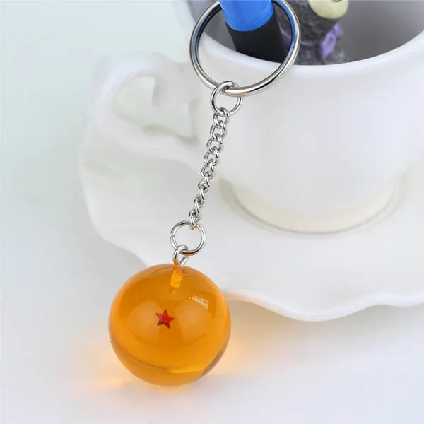Anime Dragon Ball Z Keychain PVC 1-7 Stars Balls Figure Pendant Classic Cartoon Key chain Holder Souvenirs Keyring Entertainment