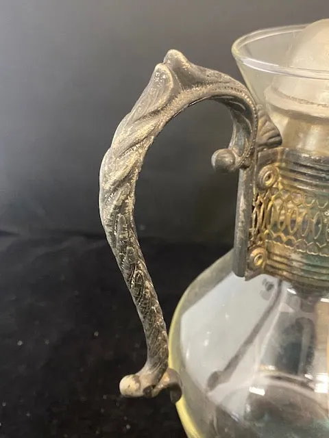 Antique C. 1890 Glass and Silver Pitcher - $1.5K APR Value w/ CoA!