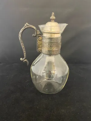 Antique C. 1890 Glass and Silver Pitcher - $1.5K APR Value w/ CoA!