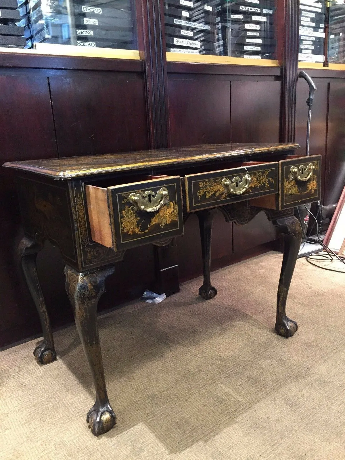 Antique Chinoiserie Wooden Desk Chippendale Style c. 1800s - Apr Value: $80K!*