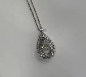 Antique Ladies 1.81 Cts Solid White Gold Pendants & Necklaces - $15k APR w/ CoA!
