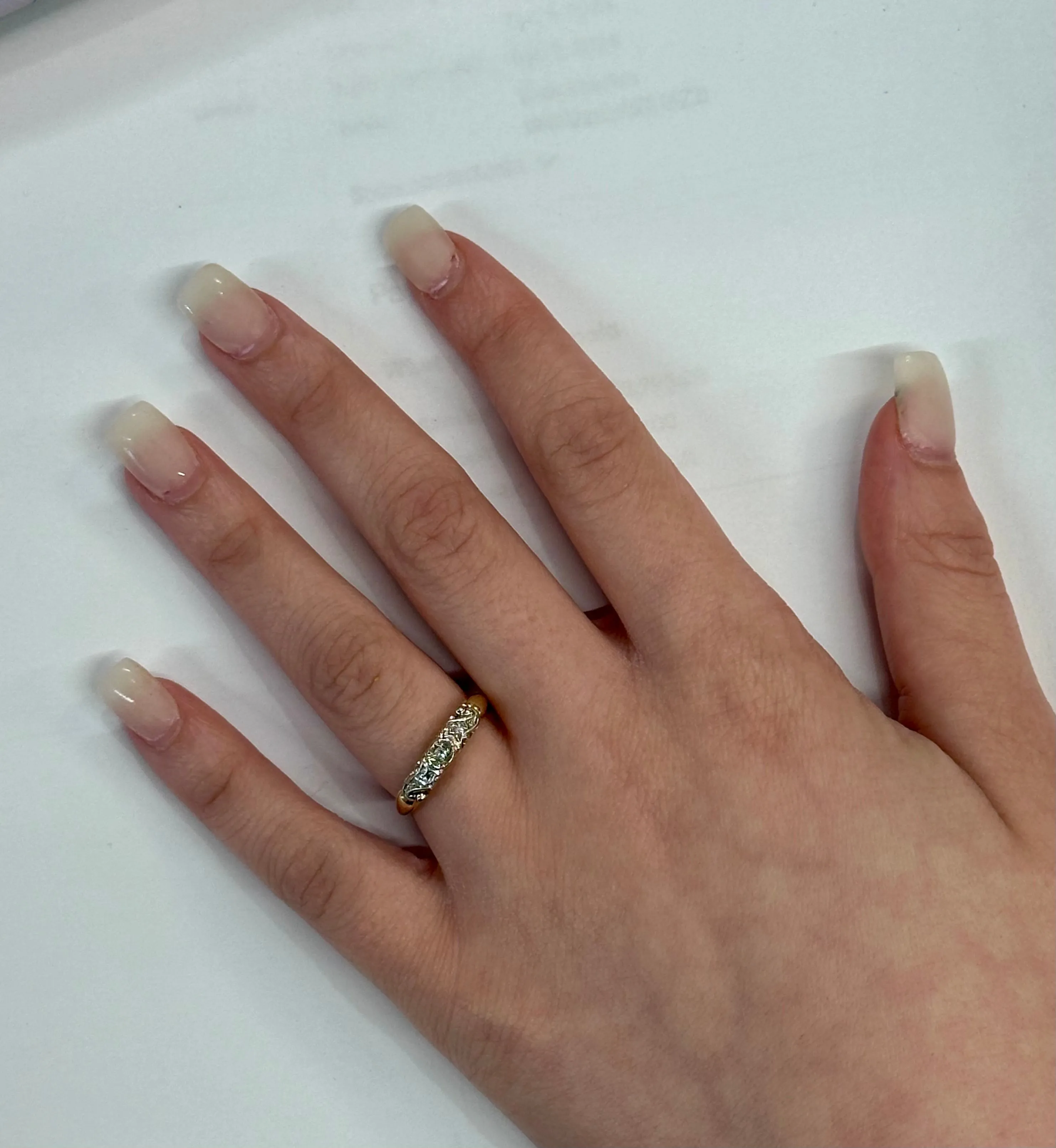 Antique Ladies Ring Diamonds Platinum & Yellow Gold Setting - $6K  APR w/ CoA!!!
