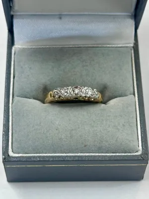 Antique Ladies Ring Diamonds Platinum & Yellow Gold Setting - $6K  APR w/ CoA!!!
