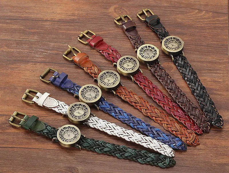 Antique Leather Bracelet Watches