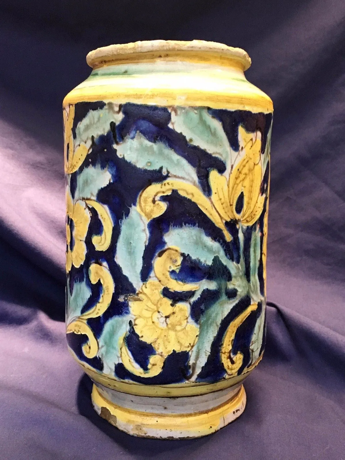 Antique Majolica Apothecary Albarello Pottery Circa 17th Century - $50K VALUE