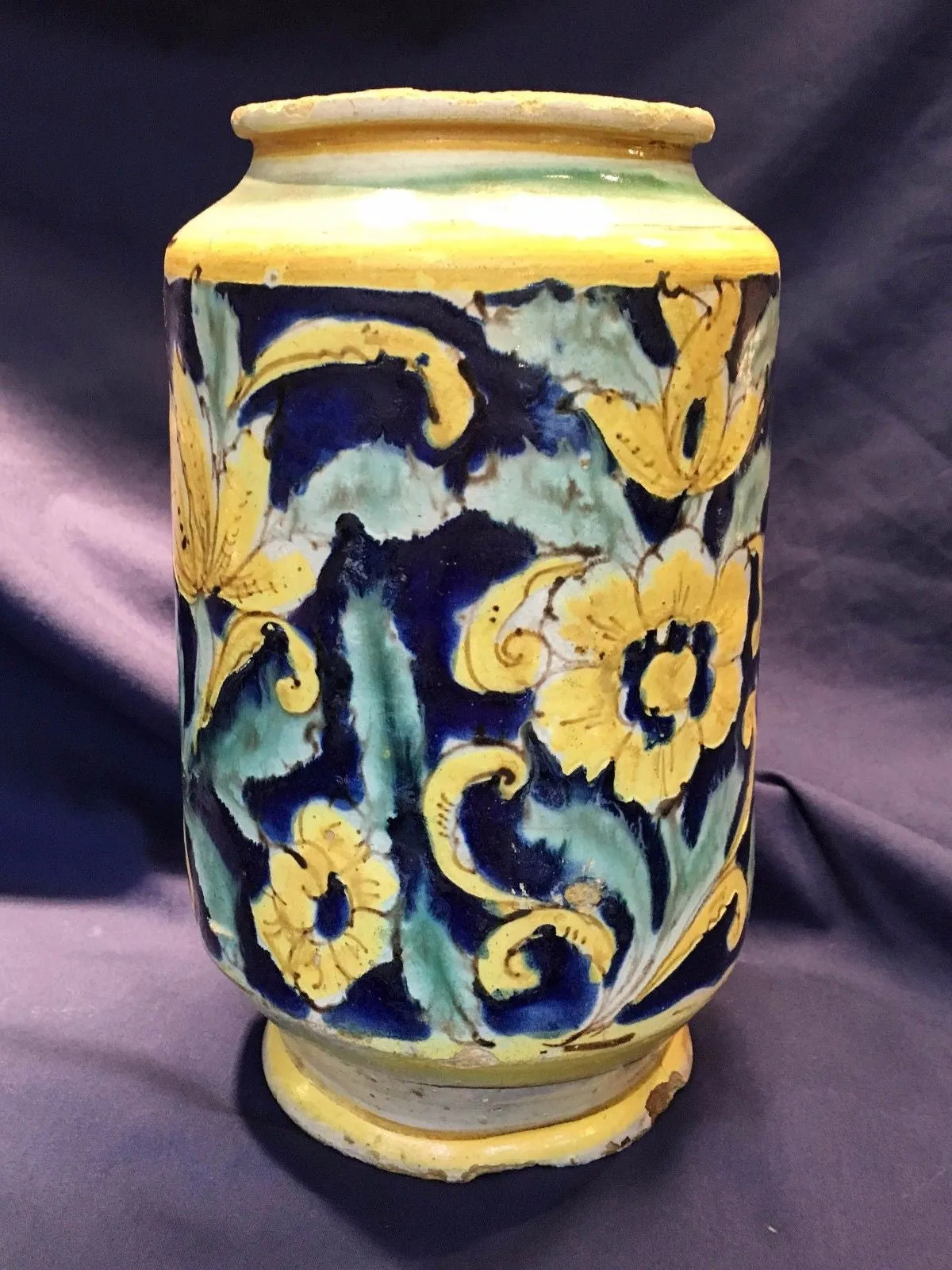 Antique Majolica Apothecary Albarello Pottery Circa 17th Century - $50K VALUE