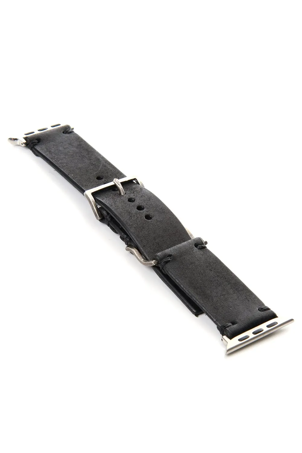 Apple Watch Band - Pueblo Leather Black  - Silver Type 1