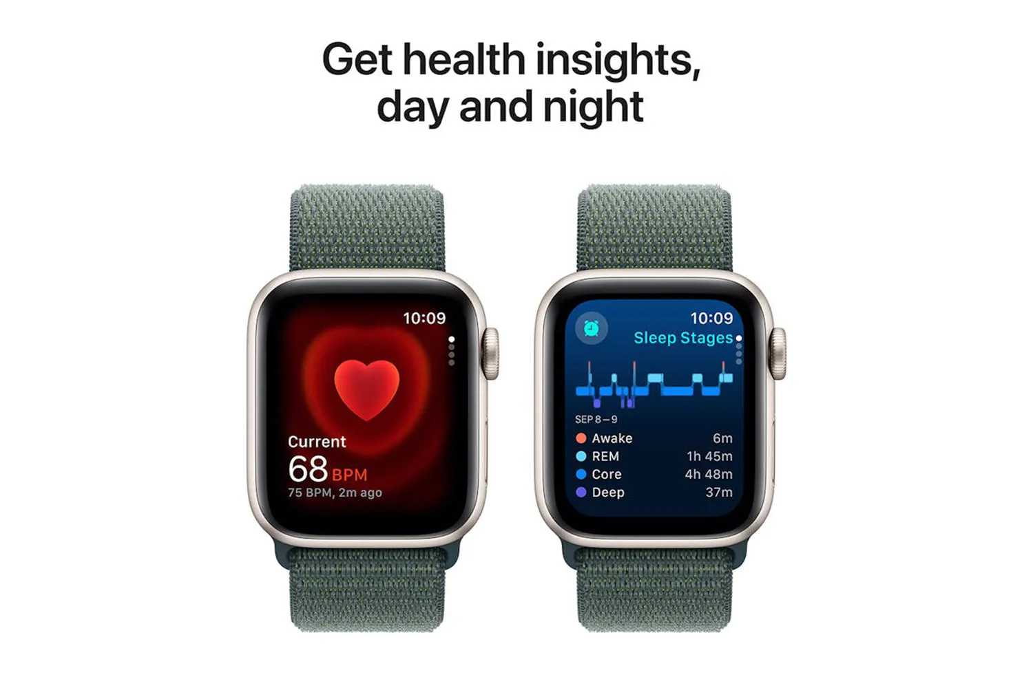 Apple Watch SE GPS | 40mm | Starlight Aluminium Case with Lake Green Sport Loop