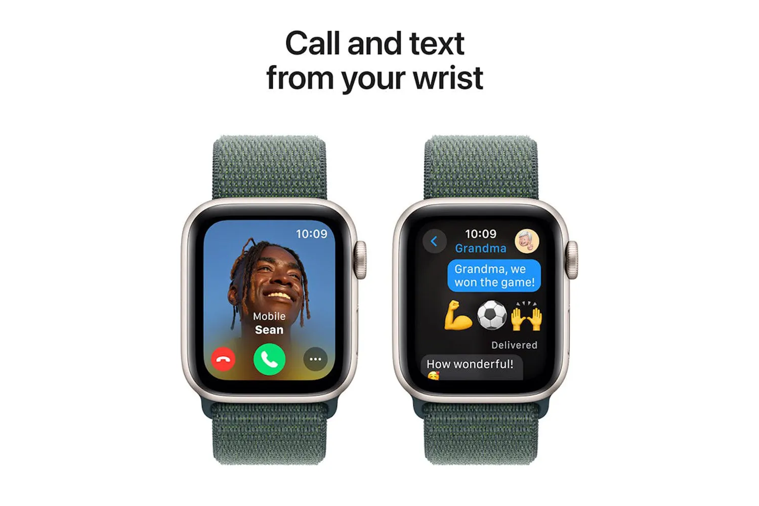 Apple Watch SE GPS | 40mm | Starlight Aluminium Case with Lake Green Sport Loop