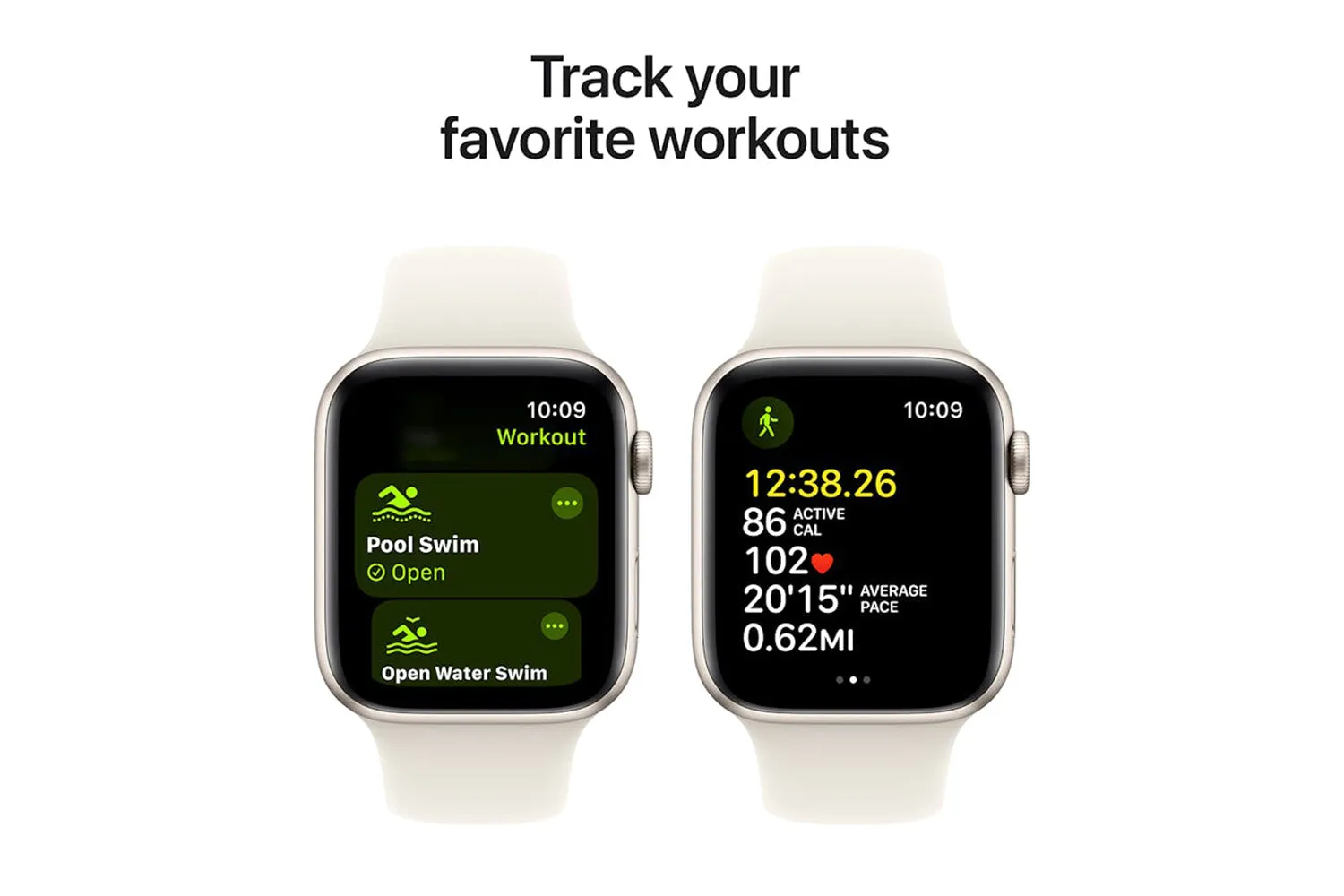 Apple Watch SE GPS | 44mm | Starlight Aluminium Case with Starlight Sport Band S/M