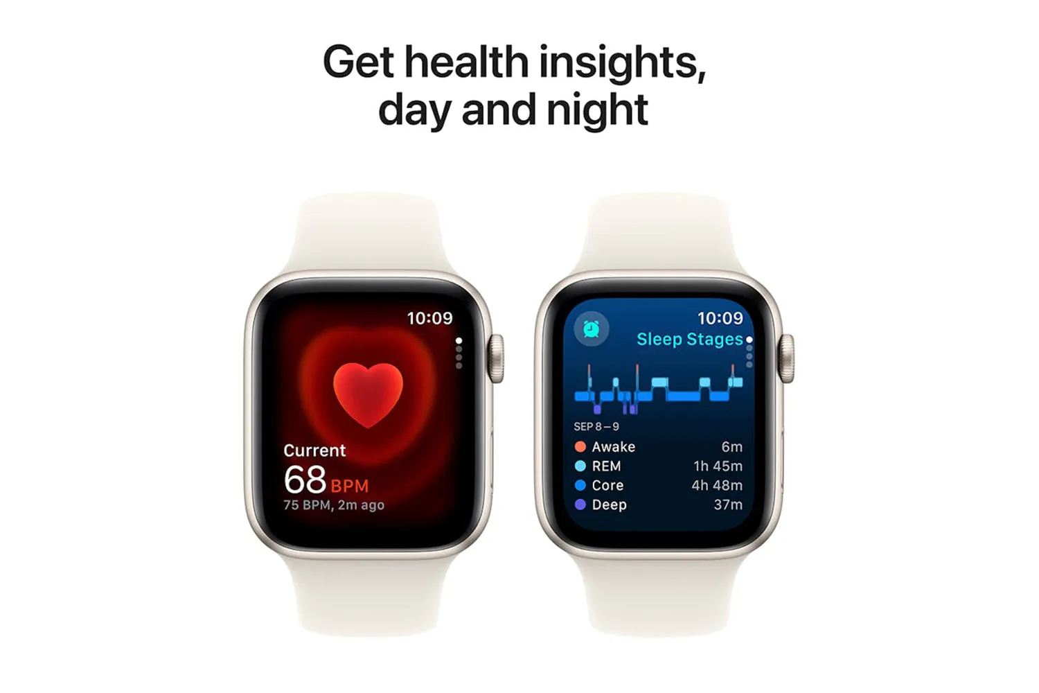 Apple Watch SE GPS | 44mm | Starlight Aluminium Case with Starlight Sport Band S/M
