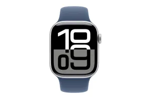 Apple Watch Series 10 | 42mm | Silver Aluminium Case Denim Sport Band S/M