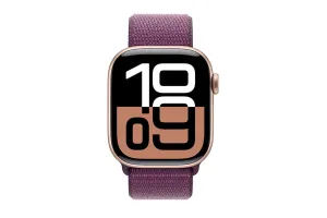 Apple Watch Series 10 | 46mm | Rose Gold Aluminium Case Plum Sport Loop